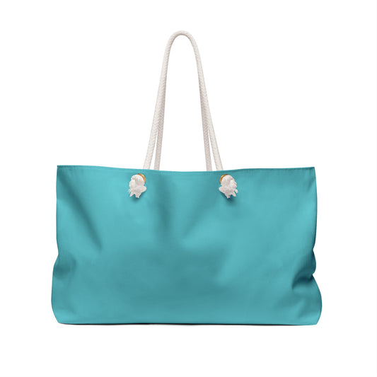 Take Me To The Beach Weekender Bag — Large Turquoise Beach Tote