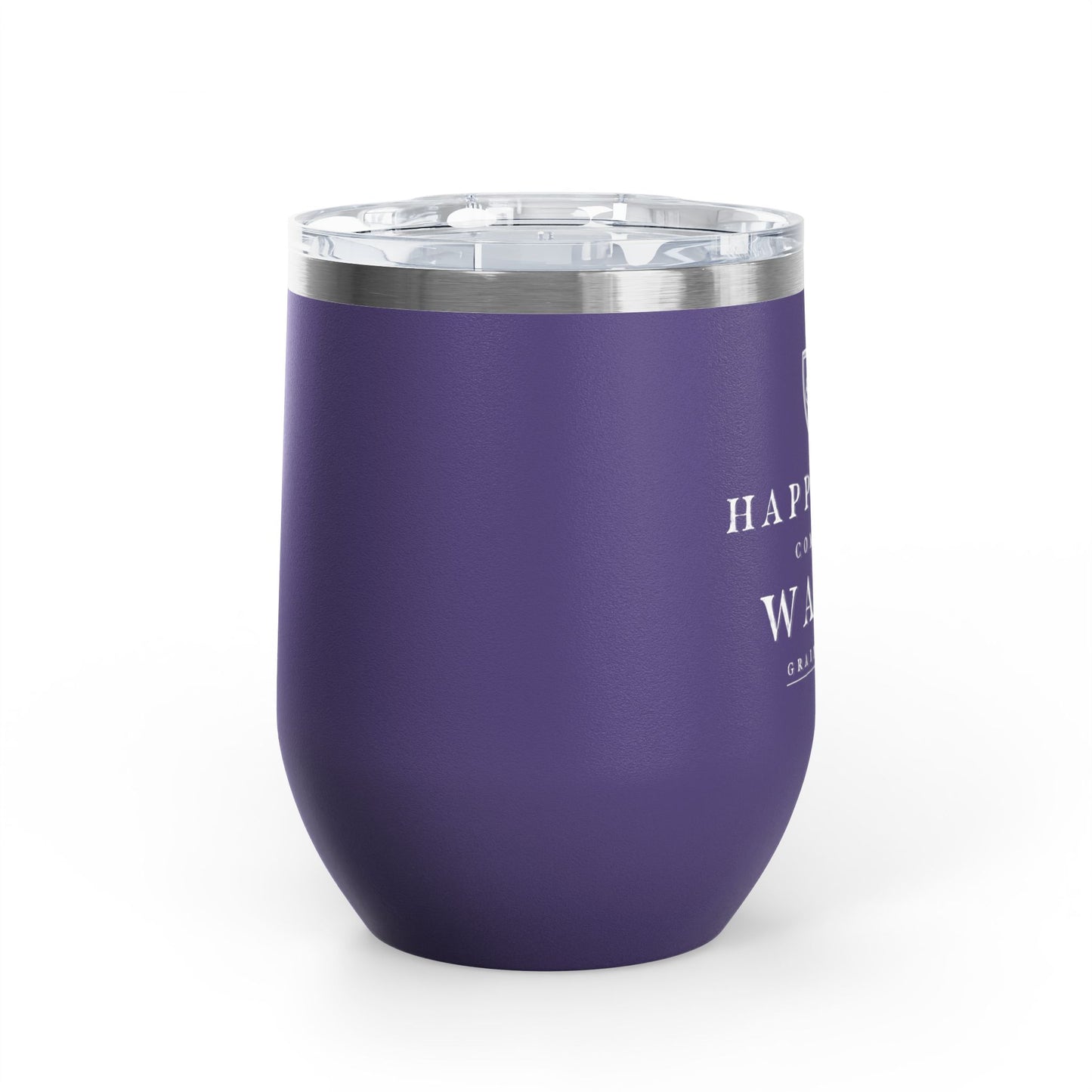 Happiness Comes in Waves 12oz Wine Tumbler — Insulated Beach Quote Glass