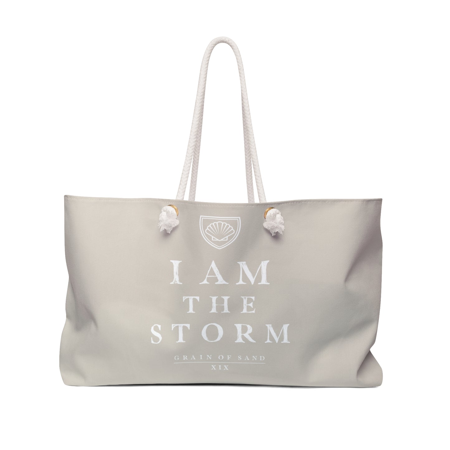 I Am The Storm Canvas Weekender Bag – Inspirational Travel Tote