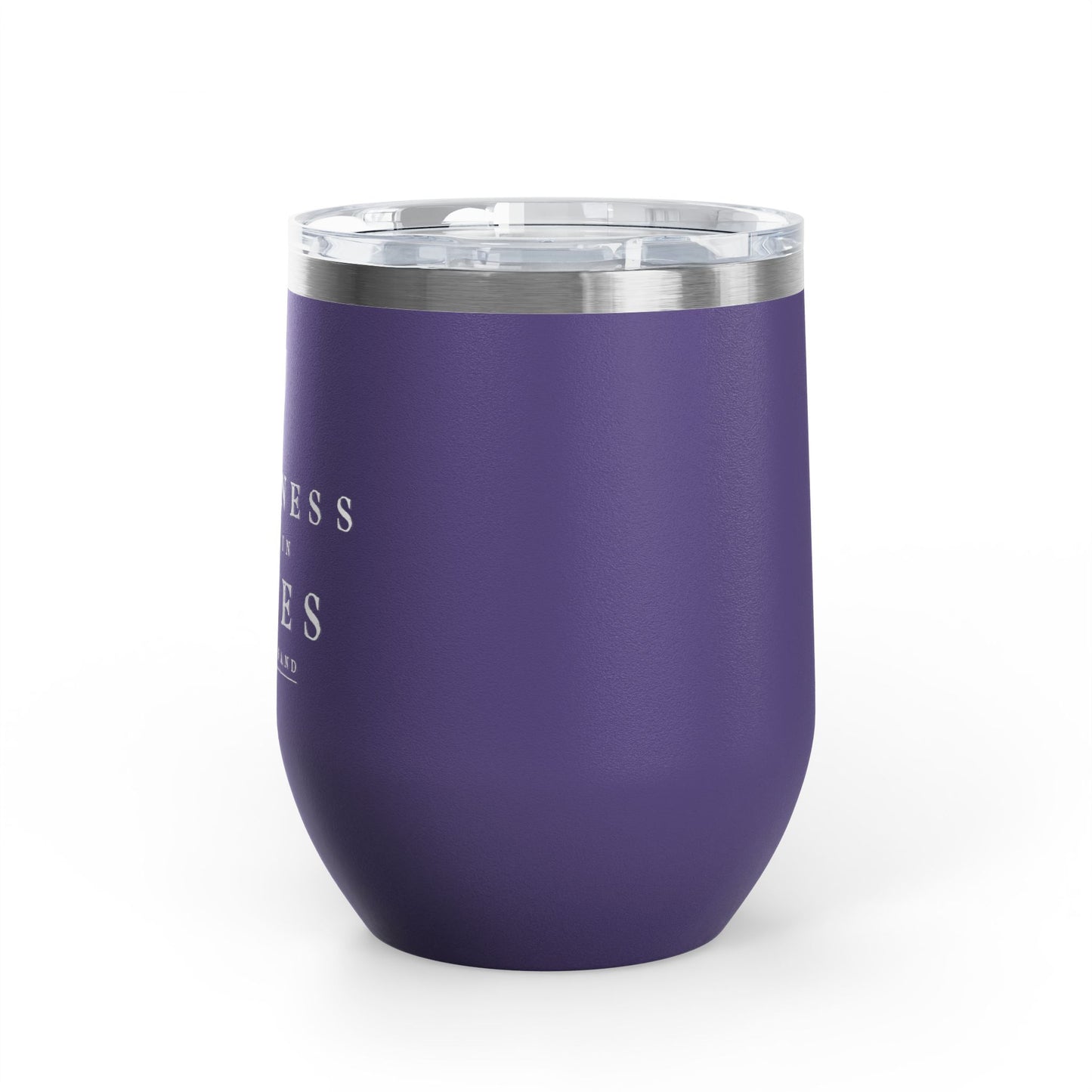 Happiness Comes in Waves 12oz Wine Tumbler — Insulated Beach Quote Glass