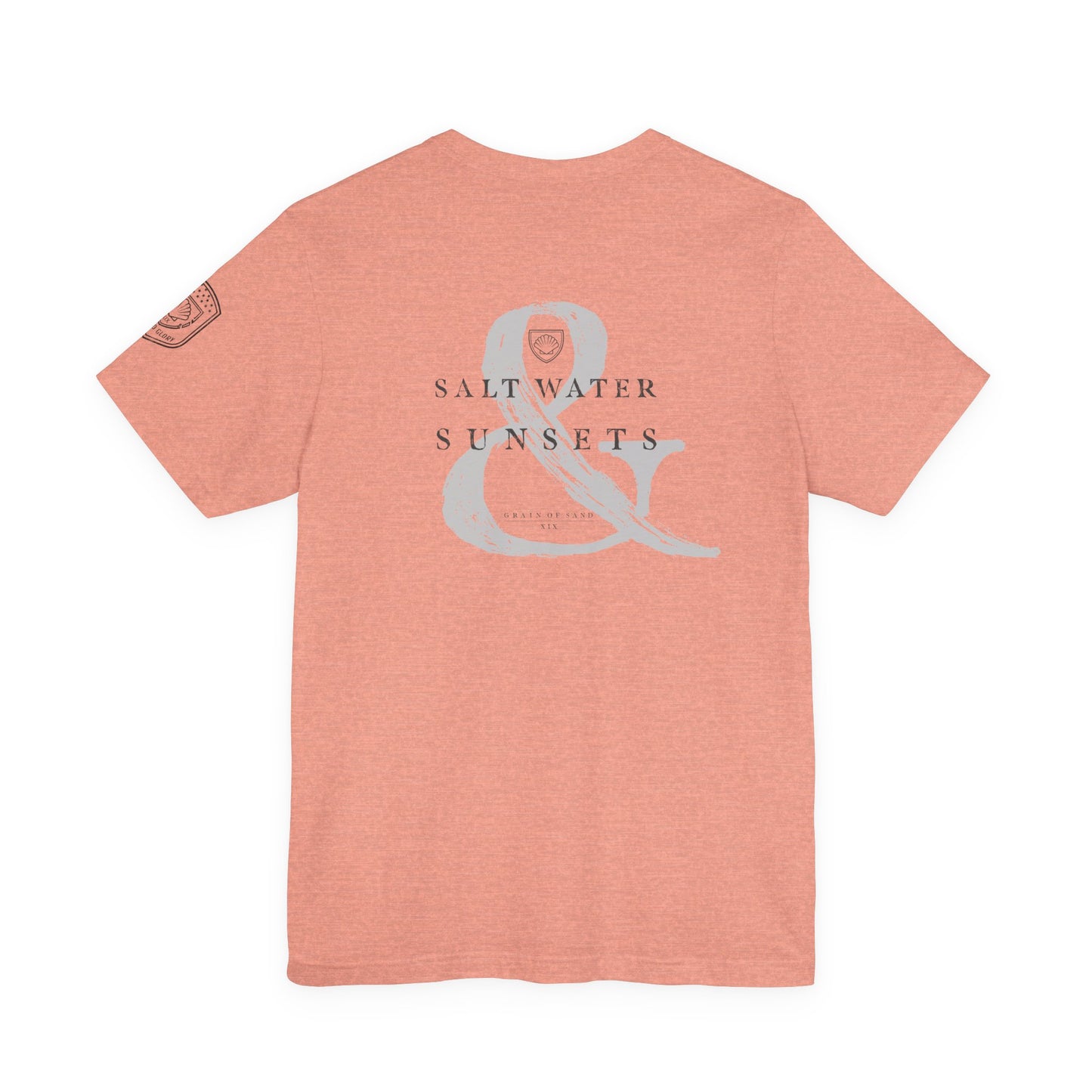 Saltwater & Sunsets | Coastal Beach Crewneck T‑Shirt