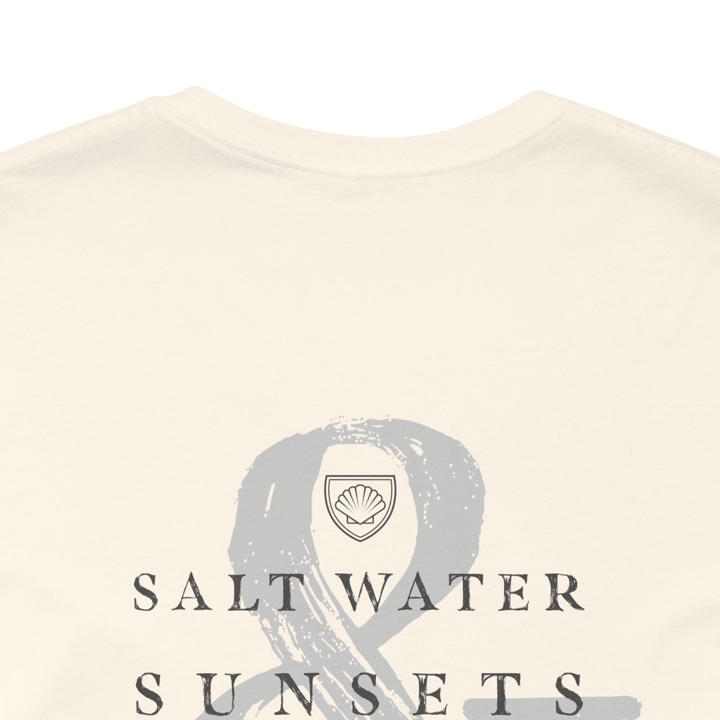 Saltwater & Sunsets | Coastal Beach Crewneck T‑Shirt