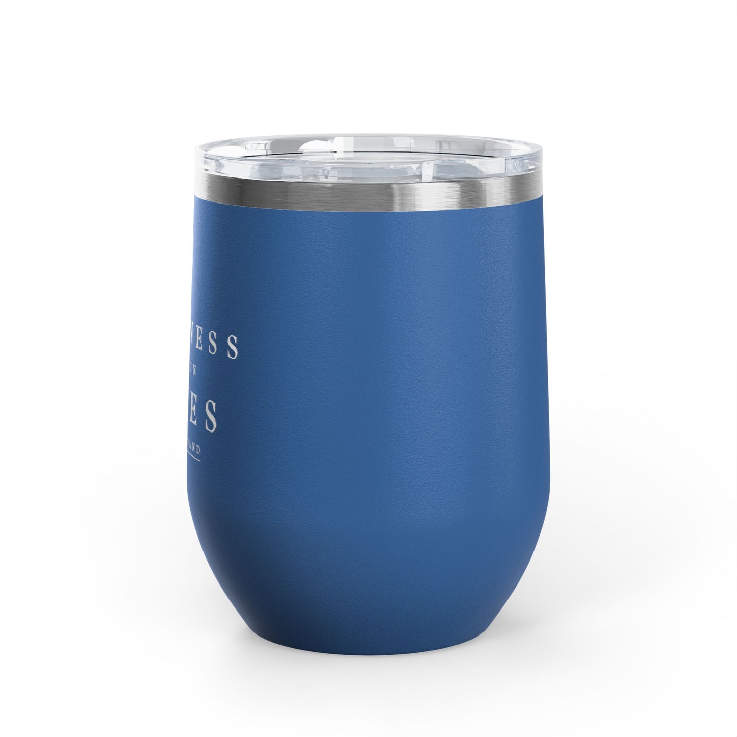 Happiness Comes in Waves 12oz Wine Tumbler — Insulated Beach Quote Glass