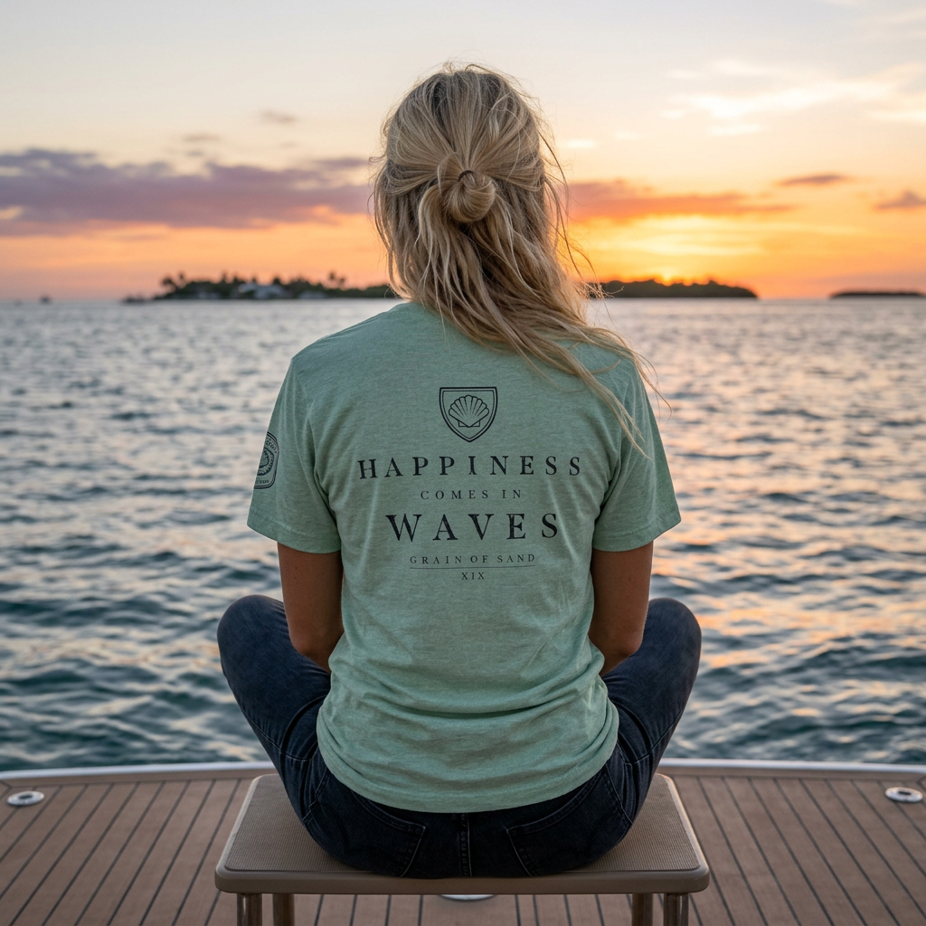Happiness Comes in Waves | Coastal Beach Graphic Tee