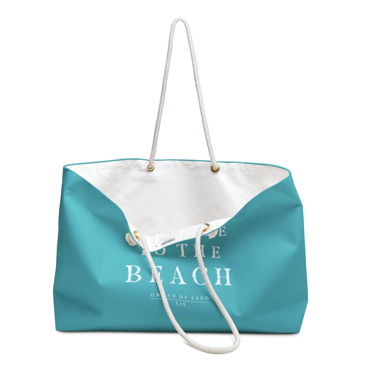 Take Me To The Beach Weekender Bag — Large Turquoise Beach Tote