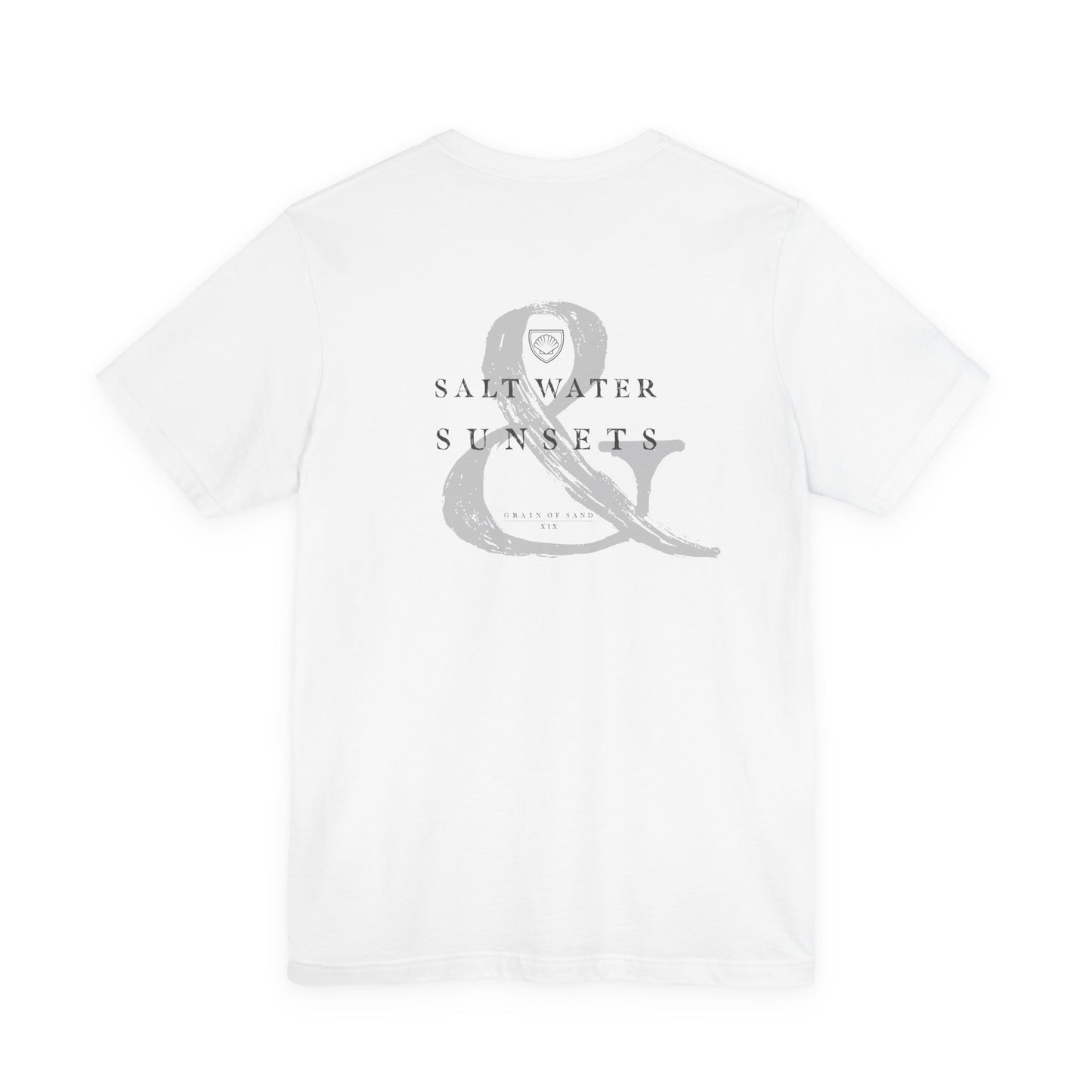 Saltwater & Sunsets | Coastal Beach Crewneck T‑Shirt
