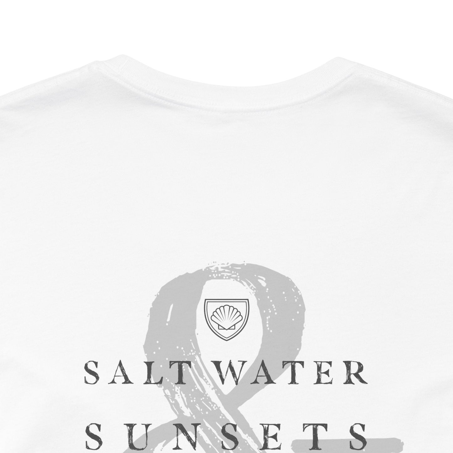 Saltwater & Sunsets | Coastal Beach Crewneck T‑Shirt