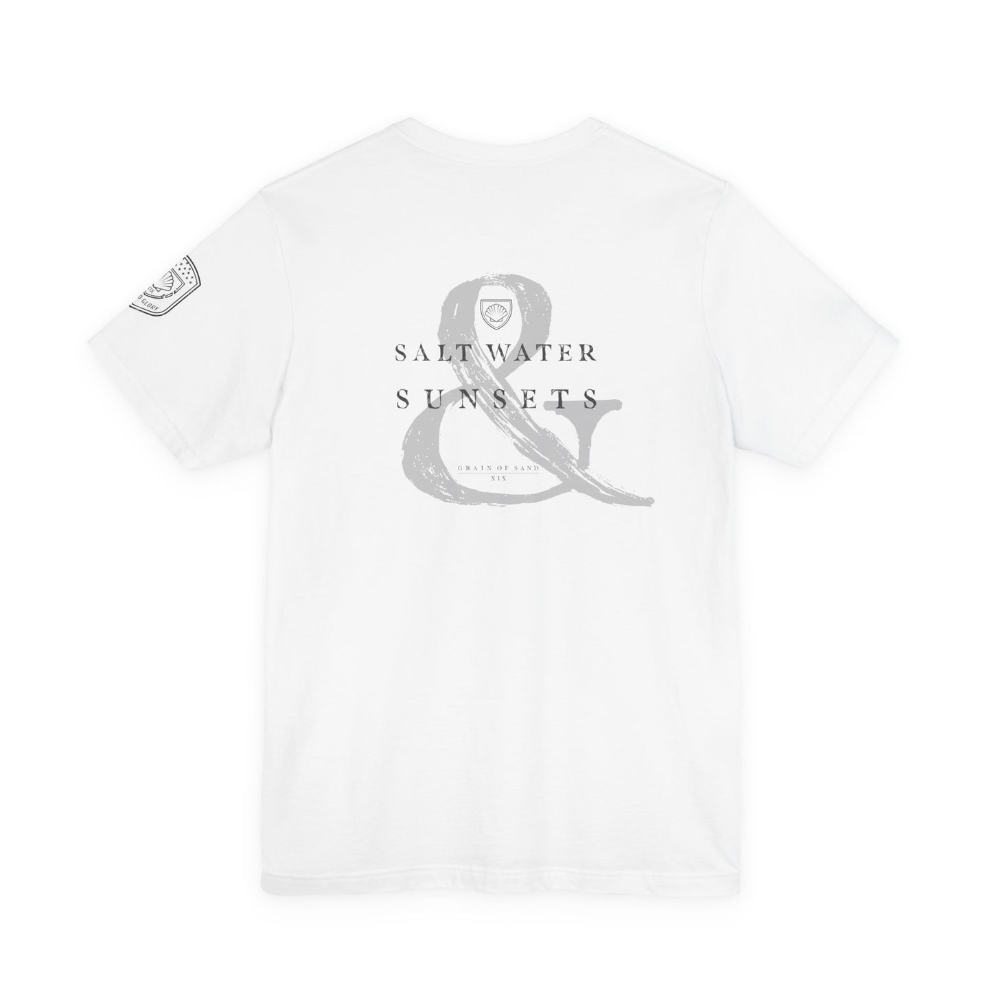 Saltwater & Sunsets | Coastal Beach Crewneck T‑Shirt