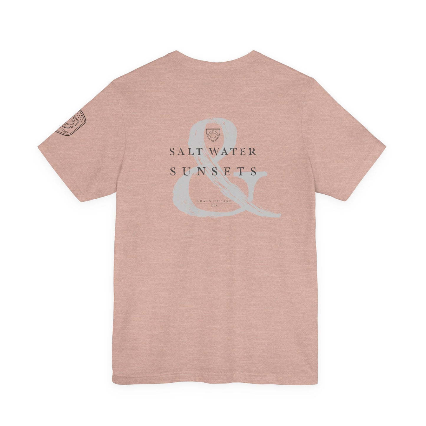 Saltwater & Sunsets | Coastal Beach Crewneck T‑Shirt