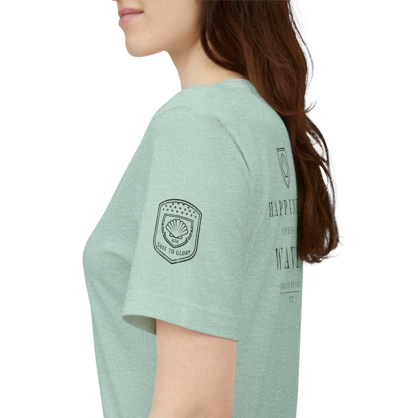 Happiness Comes in Waves | Coastal Beach Graphic Tee