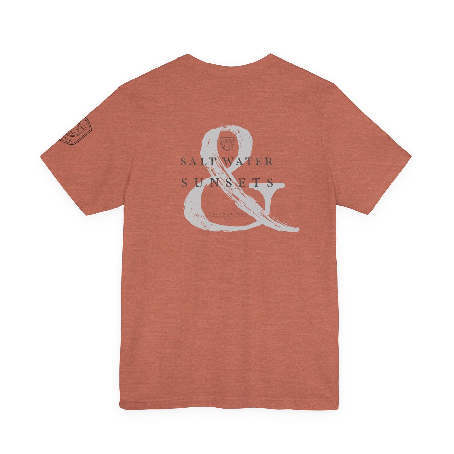 Saltwater & Sunsets | Coastal Beach Crewneck T‑Shirt